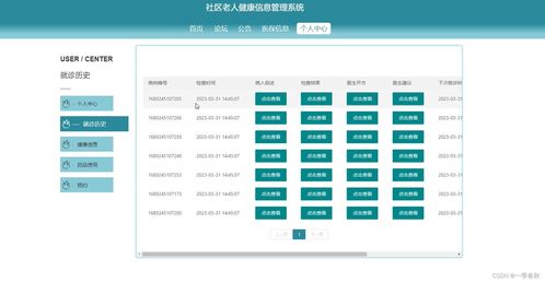 基于springboot vue社區老人健康信息管理系統的設計與實現